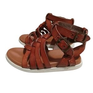 Wonder Nation gladiator leather toddler  baby girl brown sandal size 5